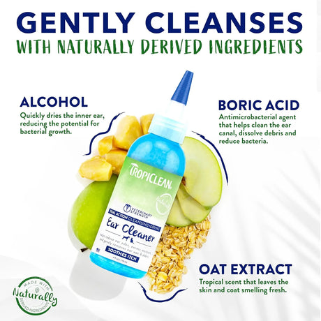 TROPICLEAN - TropiClean Dog Ear Cleaner 4 Fl.Oz. - The Red Vitamin MX - Cuidado Del Oído De Perros - {{ shop.shopifyCountryName }}