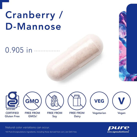 PURE ENCAPSULATIONS - Pure Encapsulations Cranberry D-Mannose 90 Capsulas - The Red Vitamin MX - Suplementos Alimenticios - {{ shop.shopifyCountryName }}