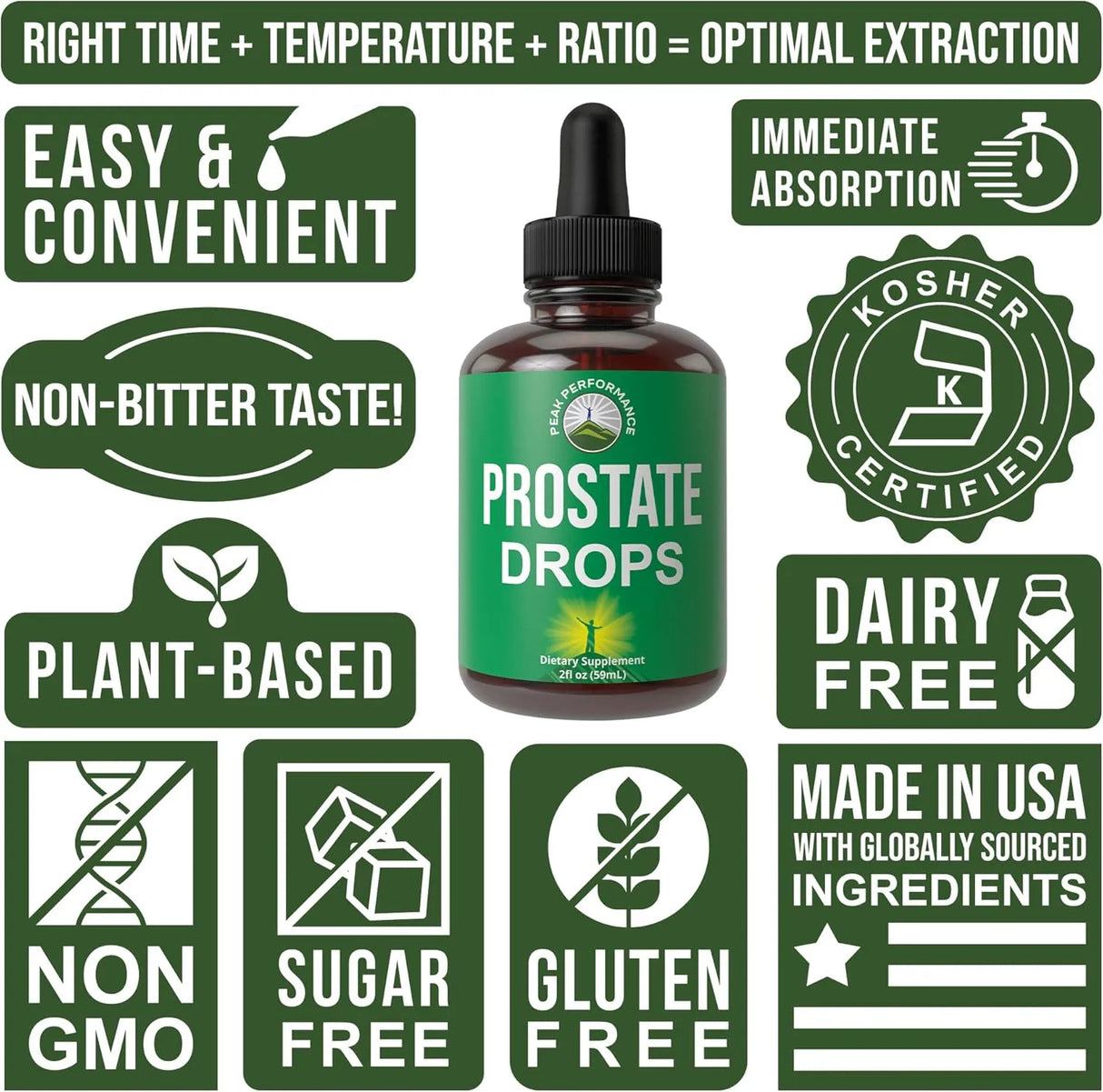 PEAK PERFORMANCE - Peak Performance Prostate Support Drops 2 Fl.Oz. - The Red Vitamin MX - Suplementos Alimenticios - {{ shop.shopifyCountryName }}
