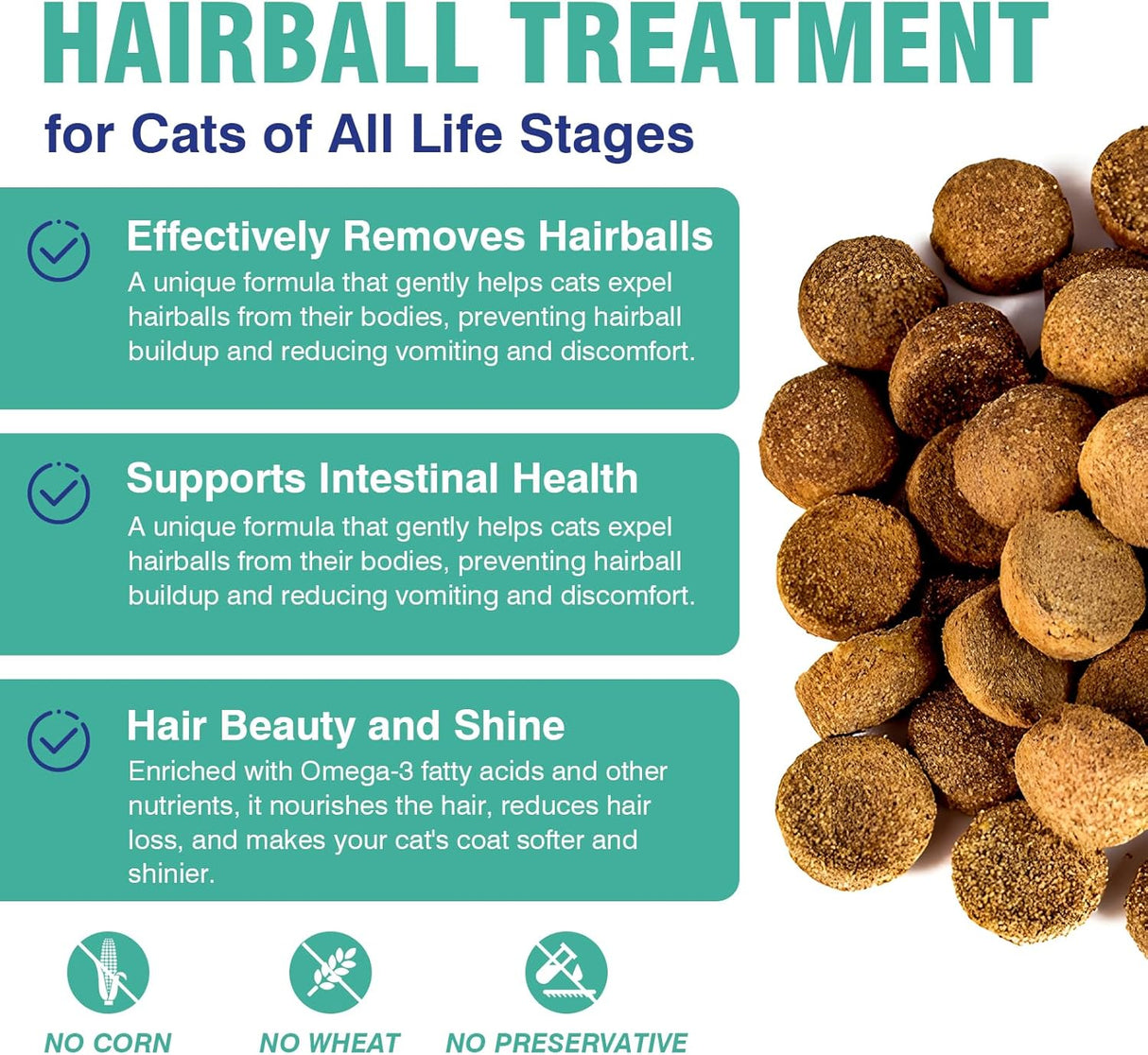 CPFK Cat Hairball Remedy Treats 150 Masticables