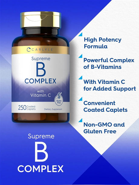 CARLYLE - Carlyle Vitamin B Complex Plus Vitamin C 250 Tabletas - The Red Vitamin MX - Suplementos Alimenticios - {{ shop.shopifyCountryName }}