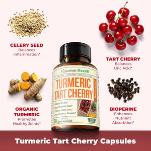 Vimerson Health Turmeric with 10:1 Tart Cherry Extract 60 Capsulas