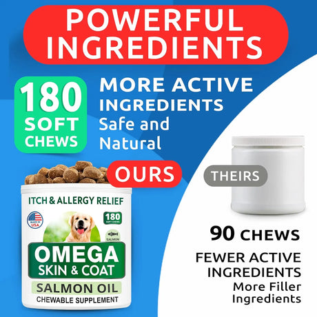 BARK&SPARK - BARK&SPARK Omega 3 for Dogs Alaskan Salmon Flavor 180 Masticables - The Red Vitamin MX - Aceite De Pescado Para Perros - {{ shop.shopifyCountryName }}