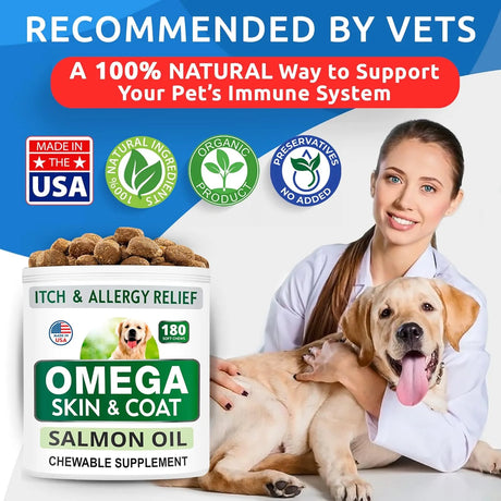BARK&SPARK - BARK&SPARK Omega 3 for Dogs Chicken Flavor 180 Masticables - The Red Vitamin MX - Aceite De Pescado Para Perros - {{ shop.shopifyCountryName }}