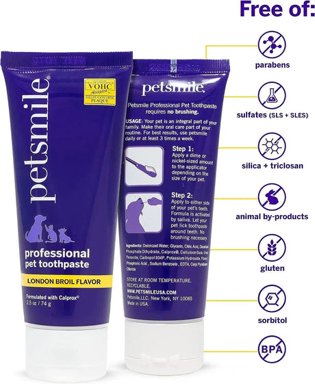 PETSMILE - Petsmile Professional Pet Toothpaste London Broil Flavor 2.5 Oz. - The Red Vitamin MX - Cuidado Dental Para Perros - {{ shop.shopifyCountryName }}