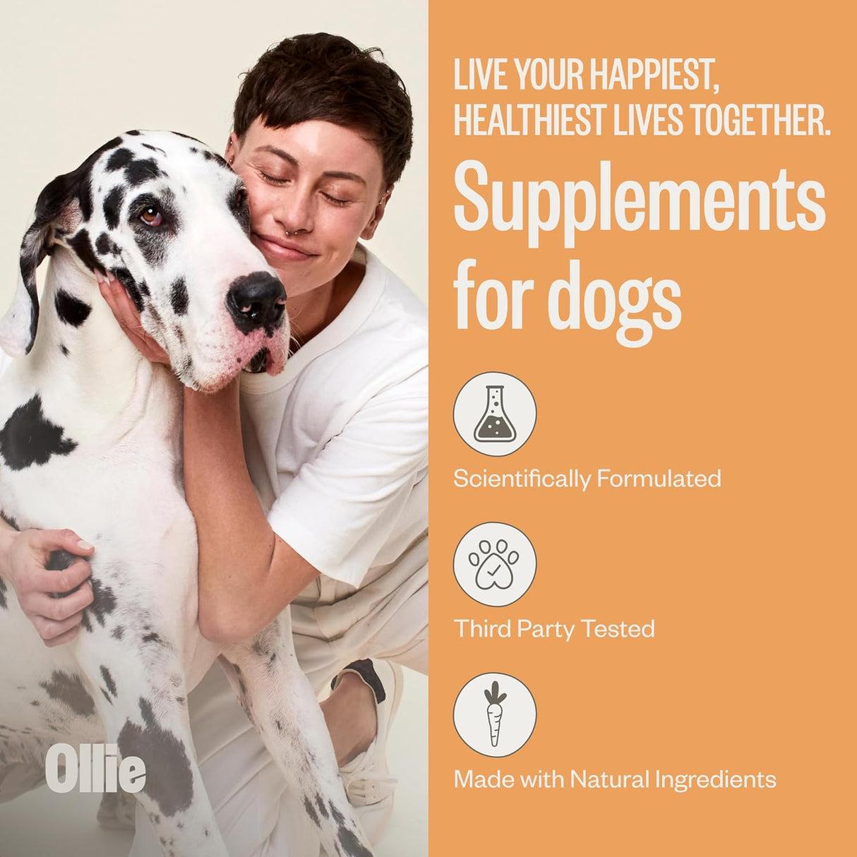 Ollie Dog Skin & Coat Supplement 60 Masticables