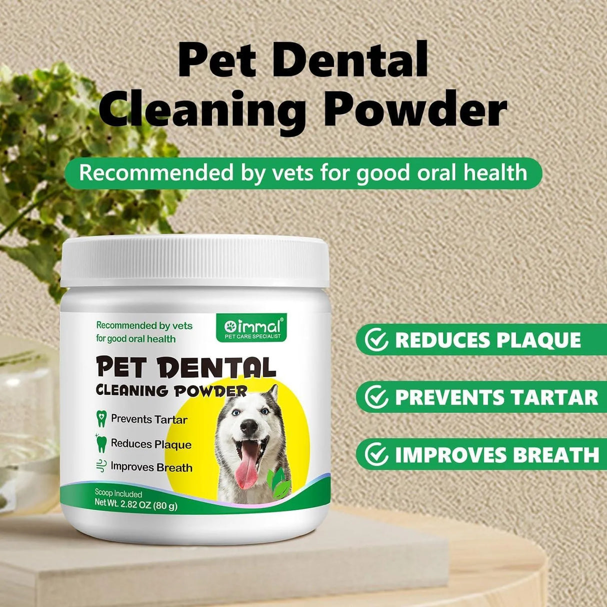 IMMAL - IMMAL Dog Teeth Cleaning Dental Powder 80Gr. - The Red Vitamin MX - Cuidado Dental Para Perros - {{ shop.shopifyCountryName }}