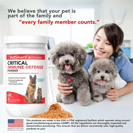 VETSMART FORMULAS - VetSmart Formulas Critical Immune Defense for Dogs & Cats 180Gr. - The Red Vitamin MX - Suplementos Herbales Para Perros - {{ shop.shopifyCountryName }}