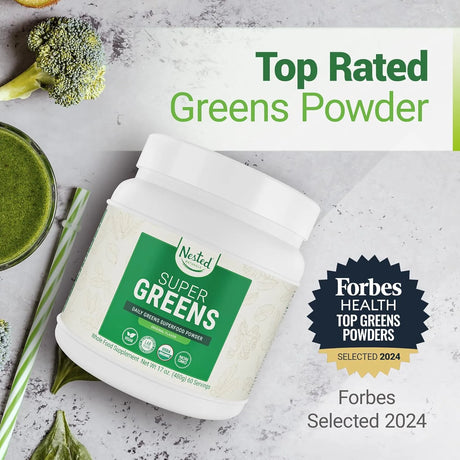 NESTED NATURALS - Nested Naturals Super Greens Daily Greens Superfood Powder 60 Servicios Original 480Gr. - The Red Vitamin MX - Suplementos Alimenticios - {{ shop.shopifyCountryName }}