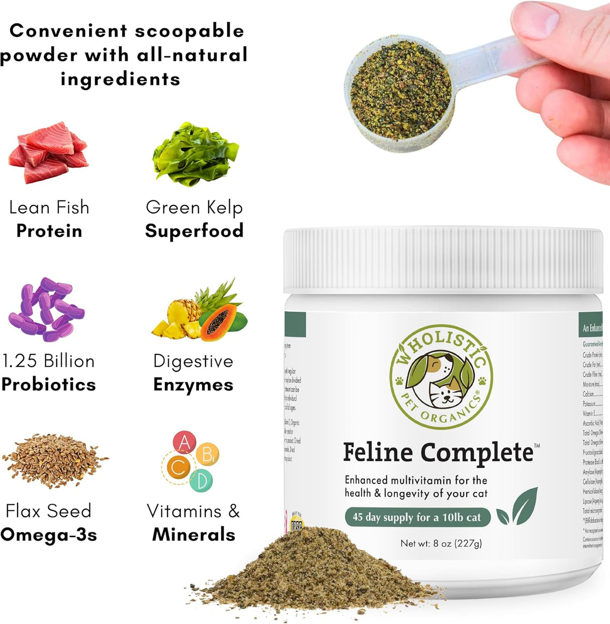 Wholistic Pet Organics Feline Complete Original Whitefish 227Gr.
