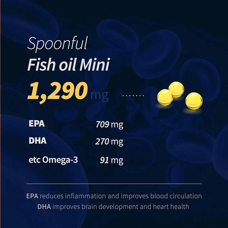 SPOONFUL - Spoonful Mini Omega 3 Fish Oil 1290Mg. 300 Mini Capsulas Blandas - The Red Vitamin MX - Suplementos Alimenticios - {{ shop.shopifyCountryName }}