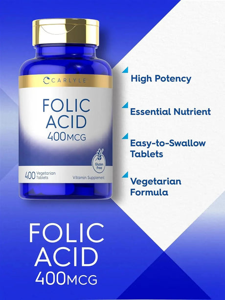 CARLYLE - Carlyle Folic Acid 400mcg 400 Tabletas - The Red Vitamin MX - Suplementos Alimenticios - {{ shop.shopifyCountryName }}