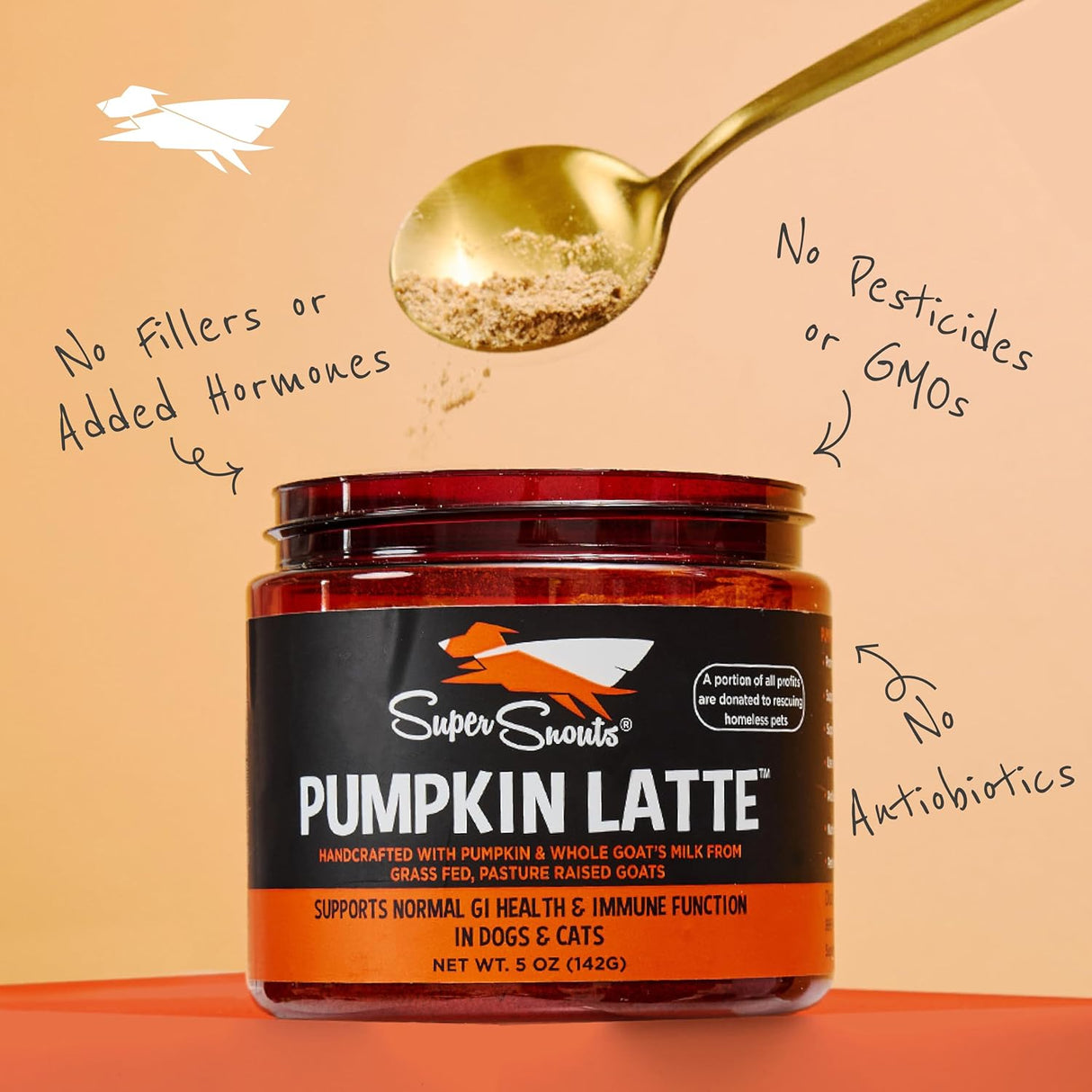 Super Snouts Pumpkin Latte Digestive Supplement for Dogs 142Gr.