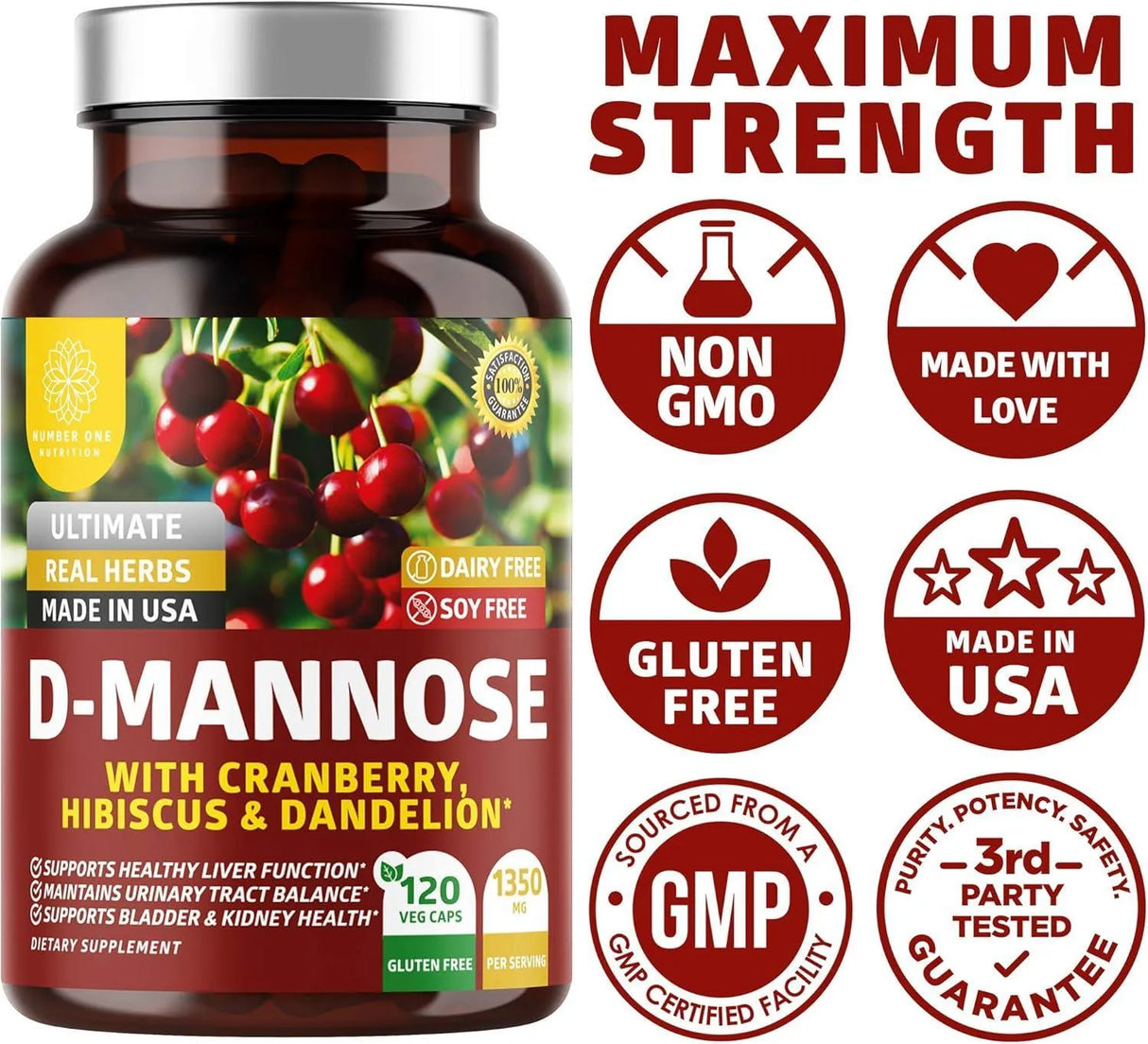 N1N - N1N Premium D Mannose with Cranberry and Hibiscus 120 Capsulas - The Red Vitamin MX - Suplementos Alimenticios - {{ shop.shopifyCountryName }}