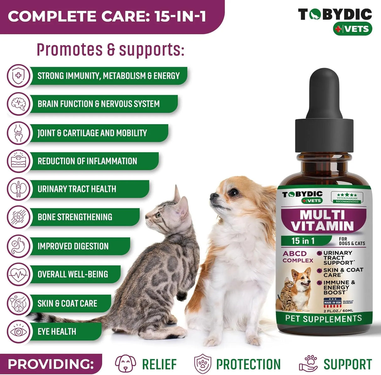 TOBYDIC - TOBYDIC Cat & Dog Multivitamin 2 Fl.Oz. - The Red Vitamin MX - Multivitamínicos Para Perros - {{ shop.shopifyCountryName }}