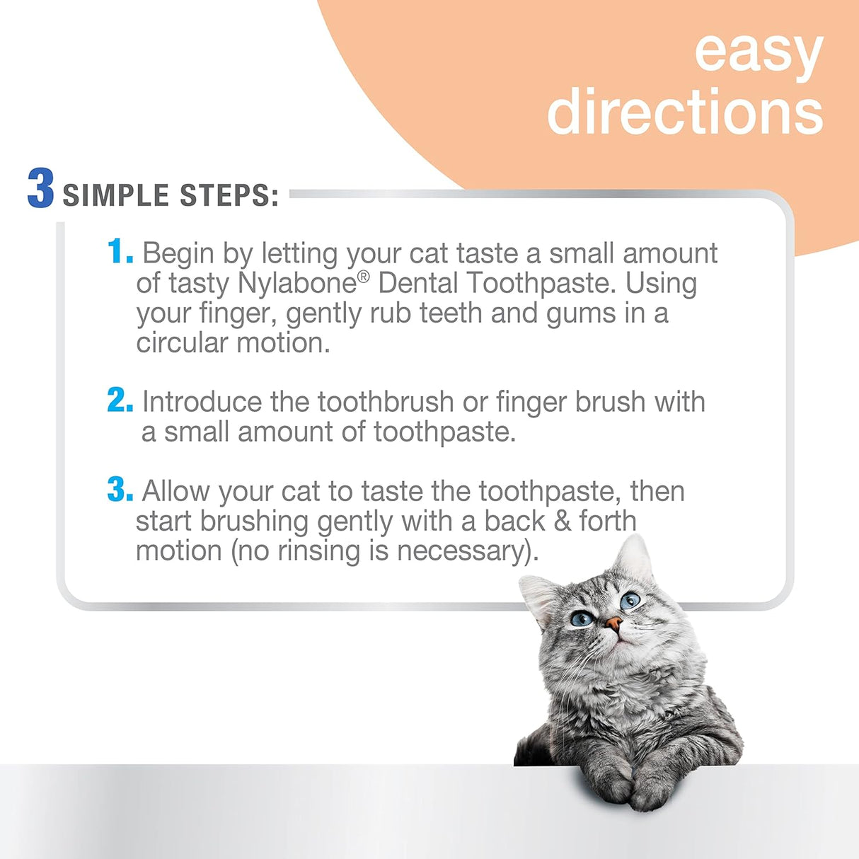 Nylabone Advanced Oral Care Cat Dental Kit Original