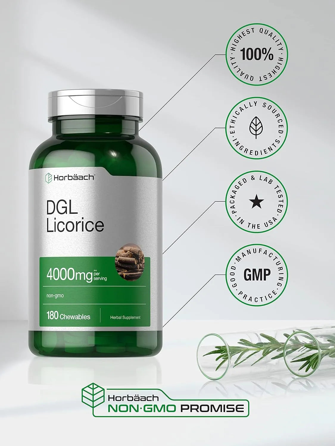 HORBAACH - Horbaach DGL Licorice 4000Mg. 180 Tabletas Masticables - The Red Vitamin MX - Suplementos Alimenticios - {{ shop.shopifyCountryName }}