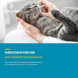 NaturVet Quiet Moments Calming Aid Cat Supplement Plus Melatonin 60 Masticables