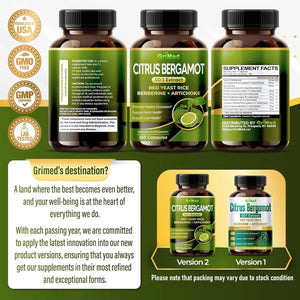 GRIMED - GriMed Citrus Bergamot 50:1 Extract Healthy Cholesterol 150 Capsulas - The Red Vitamin MX - Suplementos Alimenticios - {{ shop.shopifyCountryName }}