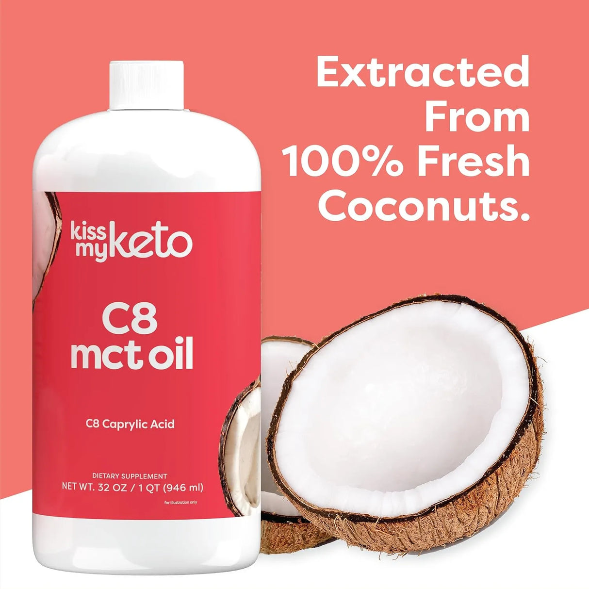 KISS MY KETO - Kiss My Keto MCT Oil C8 946Ml. - The Red Vitamin MX - Suplementos Alimenticios - {{ shop.shopifyCountryName }}