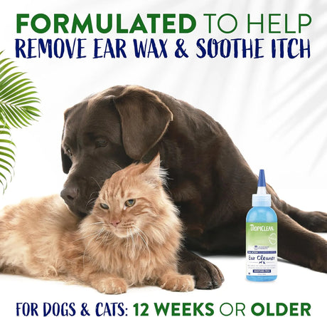 TROPICLEAN - TropiClean Dog Ear Cleaner 4 Fl.Oz. - The Red Vitamin MX - Cuidado Del Oído De Perros - {{ shop.shopifyCountryName }}