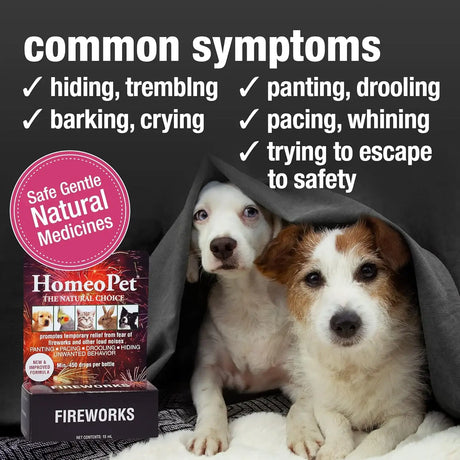 HOMEOPET - HomeoPet Fireworks Safe and Natural Loud-Noise-Anxiety Calming Supplement 15Ml. - The Red Vitamin MX - Relajantes Para Perros - {{ shop.shopifyCountryName }}