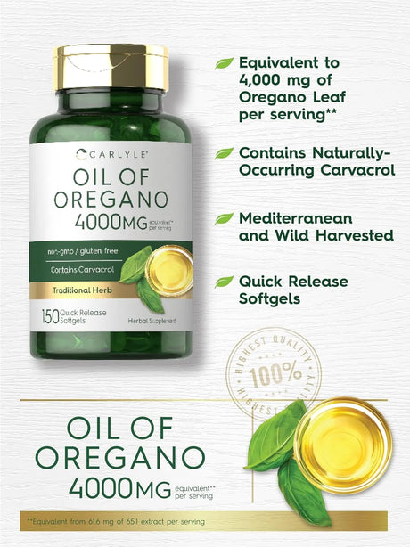 CARLYLE - Carlyle Oregano Oil 4000Mg. 150 Capsulas Blandas - The Red Vitamin MX - Suplementos Alimenticios - {{ shop.shopifyCountryName }}