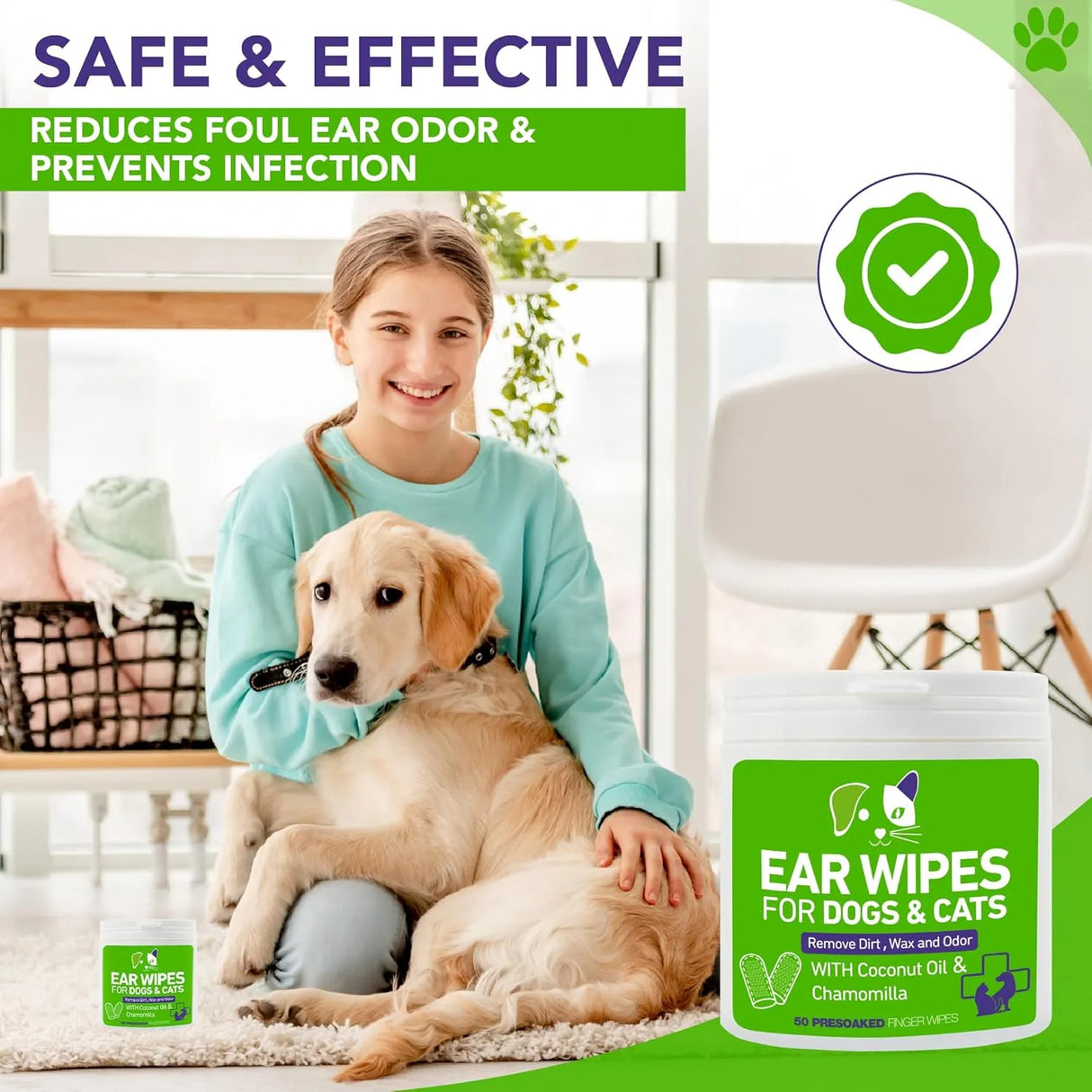 YIBESI - Yibesi Pet Ear Wipes for Dogs and Cats 50 Toallitas - The Red Vitamin MX - Cuidado Del Oído De Perros - {{ shop.shopifyCountryName }}