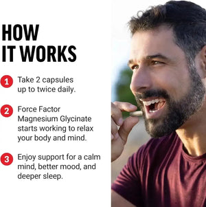 FORCE FACTOR - Force Factor Magnesium Glycinate 140Mg. 180 Capsulas - The Red Vitamin MX - Suplementos Alimenticios - {{ shop.shopifyCountryName }}