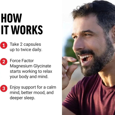 FORCE FACTOR - Force Factor Magnesium Glycinate 140Mg. 180 Capsulas - The Red Vitamin MX - Suplementos Alimenticios - {{ shop.shopifyCountryName }}