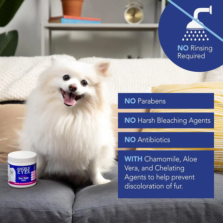 ANGELS' EYES - ANGELS' EYES Gentle Tear Stain & Pet Eye Wipes for All Dogs & Cats 100 Toallitas - The Red Vitamin MX - Cuidado De Los Ojos De Los Perros - {{ shop.shopifyCountryName }}