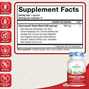 RIDGECREST HERBALS - RidgeCrest Herbals ClearLungs Classic 60 Capsulas - The Red Vitamin MX - Suplementos Alimenticios - {{ shop.shopifyCountryName }}