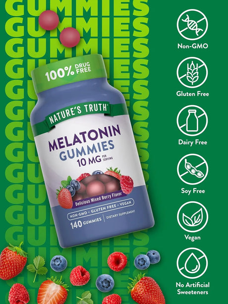NATURE'S TRUTH - Nature's Truth Melatonin Gummies 10Mg. 140 Gomitas - The Red Vitamin MX - Suplementos Alimenticios - {{ shop.shopifyCountryName }}