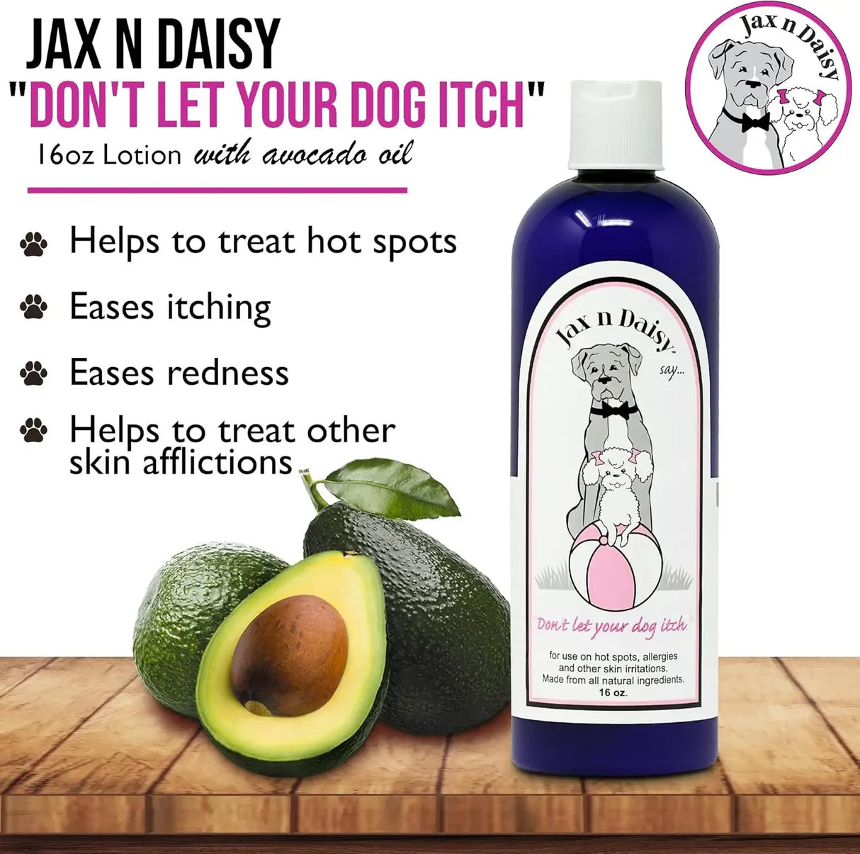 JAX N DAISY - Jax N Daisy Don t let Your Dog Itch Lotion Itch Relief for Dogs 16 Fl.Oz. - The Red Vitamin MX - Remedios Para La Picazón De Perros - {{ shop.shopifyCountryName }}