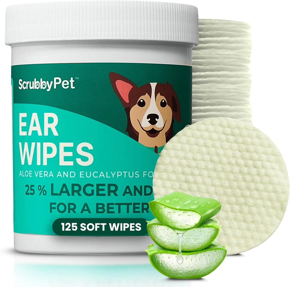SCRUBBY PET - Scrubby Pet Dog Ear Wipes for Dogs 125 Toallitas - The Red Vitamin MX - Cuidado Del Oído De Perros - {{ shop.shopifyCountryName }}