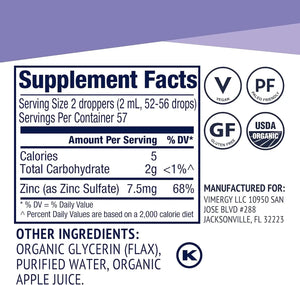 VIMERGY - Vimergy Organic Zinc 57 Servicios 115Ml. - The Red Vitamin MX - Suplementos Alimenticios - {{ shop.shopifyCountryName }}