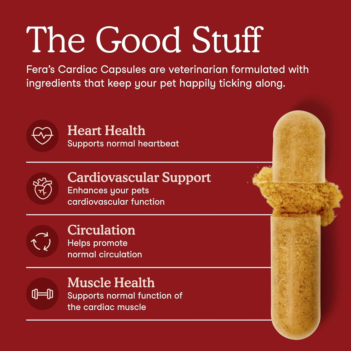 Fera Pets Cardiac Supplement for Dogs & Cats 60 Capsulas