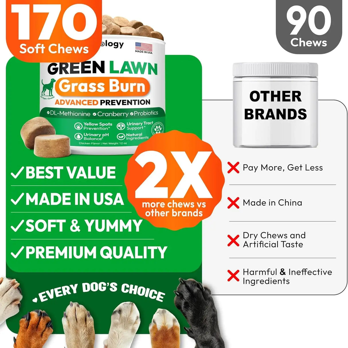 PETSOLOGY - Petsology Dog Urine Neutralizer for Lawn 170 Masticables - The Red Vitamin MX - Salud De Tracto Urinario Para Perros - {{ shop.shopifyCountryName }}