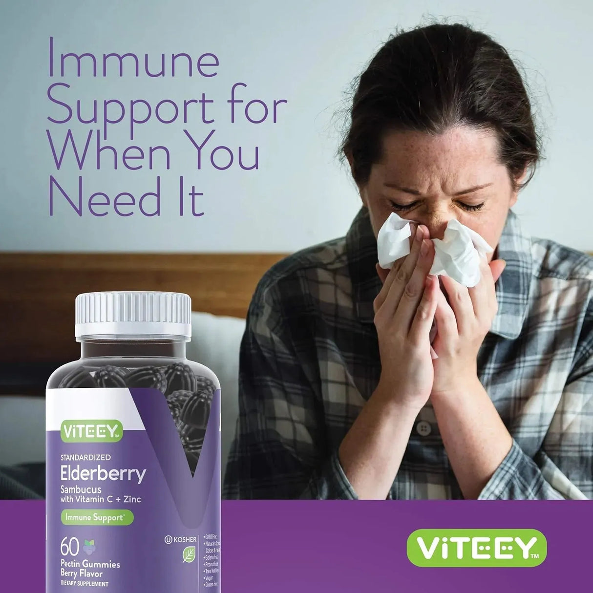 VITEEY - Viteey Sambucus Elderberry Gummies 60 Gomitas - The Red Vitamin MX - Suplementos Alimenticios - {{ shop.shopifyCountryName }}
