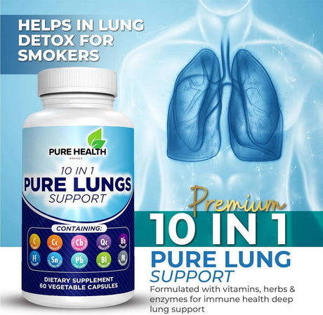 PURE HEALTH - Pure Health 10 in 1 Lung Detox & Cleanse 60 Capsulas - The Red Vitamin MX - Suplementos Alimenticios - {{ shop.shopifyCountryName }}