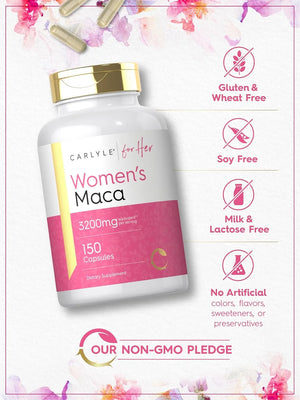 CARLYLE - Carlyle Maca Root Capsules for Women 3200Mg. 150 Capsulas - The Red Vitamin MX - Suplementos Alimenticios - {{ shop.shopifyCountryName }}