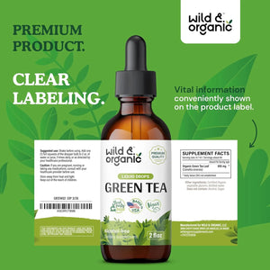 WILD & ORGANIC - Wild & Organic Green Tea Extract Liquid Drops 2 Fl.Oz. - The Red Vitamin MX - Suplementos Alimenticios - {{ shop.shopifyCountryName }}