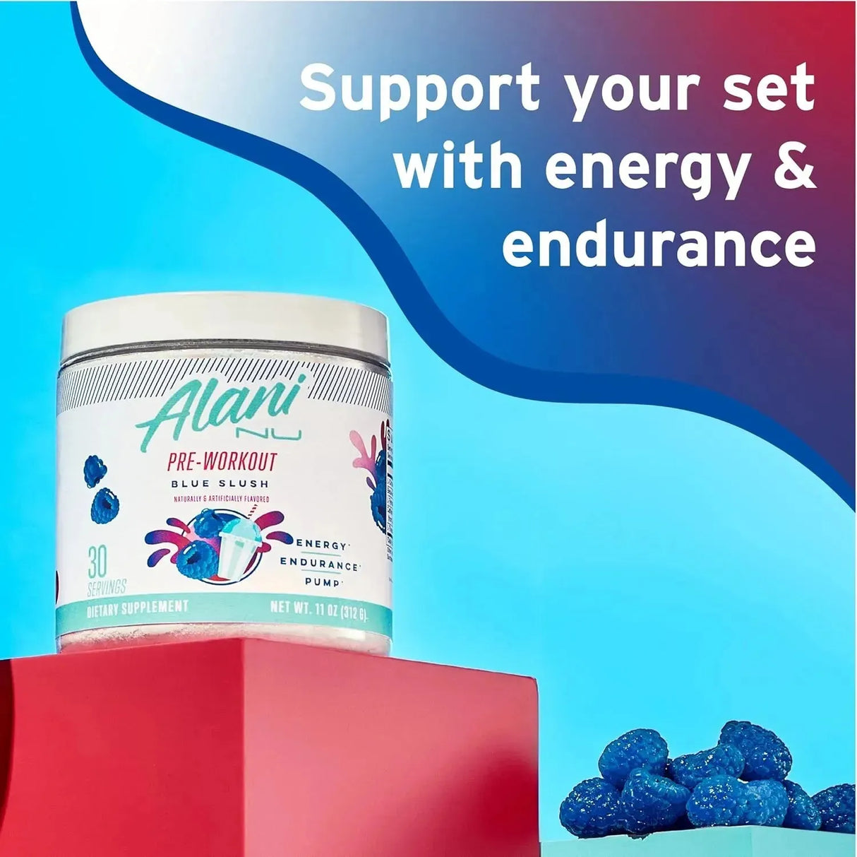 ALANI NU - Alani Nu Pre Workout Powder Blue Slush 30 Servicios 312Gr. - The Red Vitamin MX - Suplementos Alimenticios - {{ shop.shopifyCountryName }}