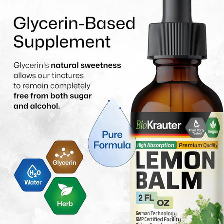 BIOKRAUTER - BIO KRAUTER Lemon Balm Leaf Extract 2 Fl.Oz. - The Red Vitamin MX - Suplementos Alimenticios - {{ shop.shopifyCountryName }}