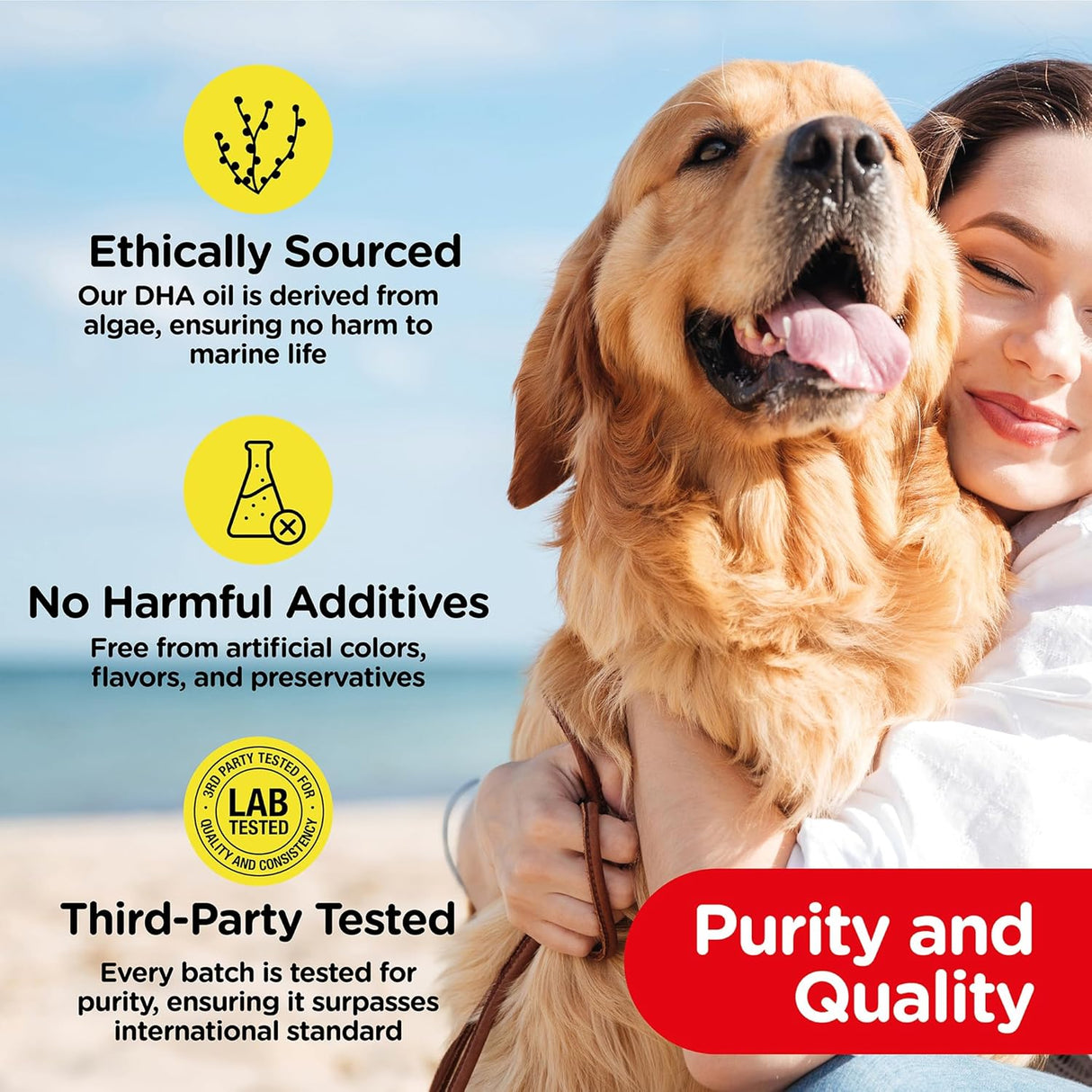 PetJesty Pure Omega 3 Oil for Dogs & Cats 750Ml.