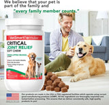 VETSMART - VetSmart Formulas Critical Joint Relief Soft Chew for Dogs 60 Masticables - The Red Vitamin MX - Cuidado De Cadera Y Articulaciones Para Perros - {{ shop.shopifyCountryName }}