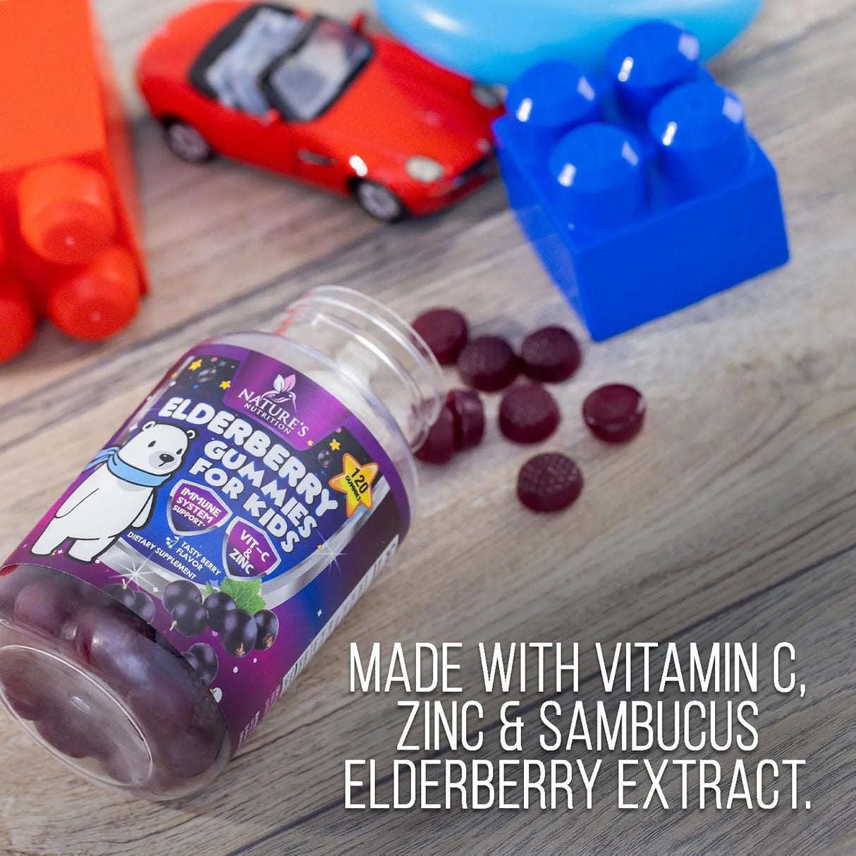 NATURE'S NUTRITION - Nature's Nutrition Sambucus Elderberry Immune Gummies for Kids 120 Gomitas - The Red Vitamin MX - Suplementos Alimenticios - {{ shop.shopifyCountryName }}