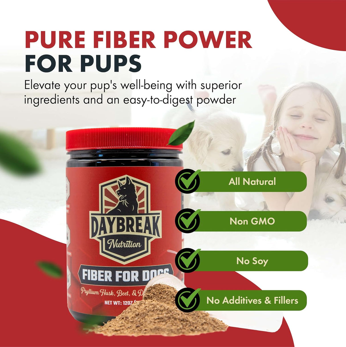 Daybreak Nutrition Fiber for Dogs Psyllium Husk 342Gr.