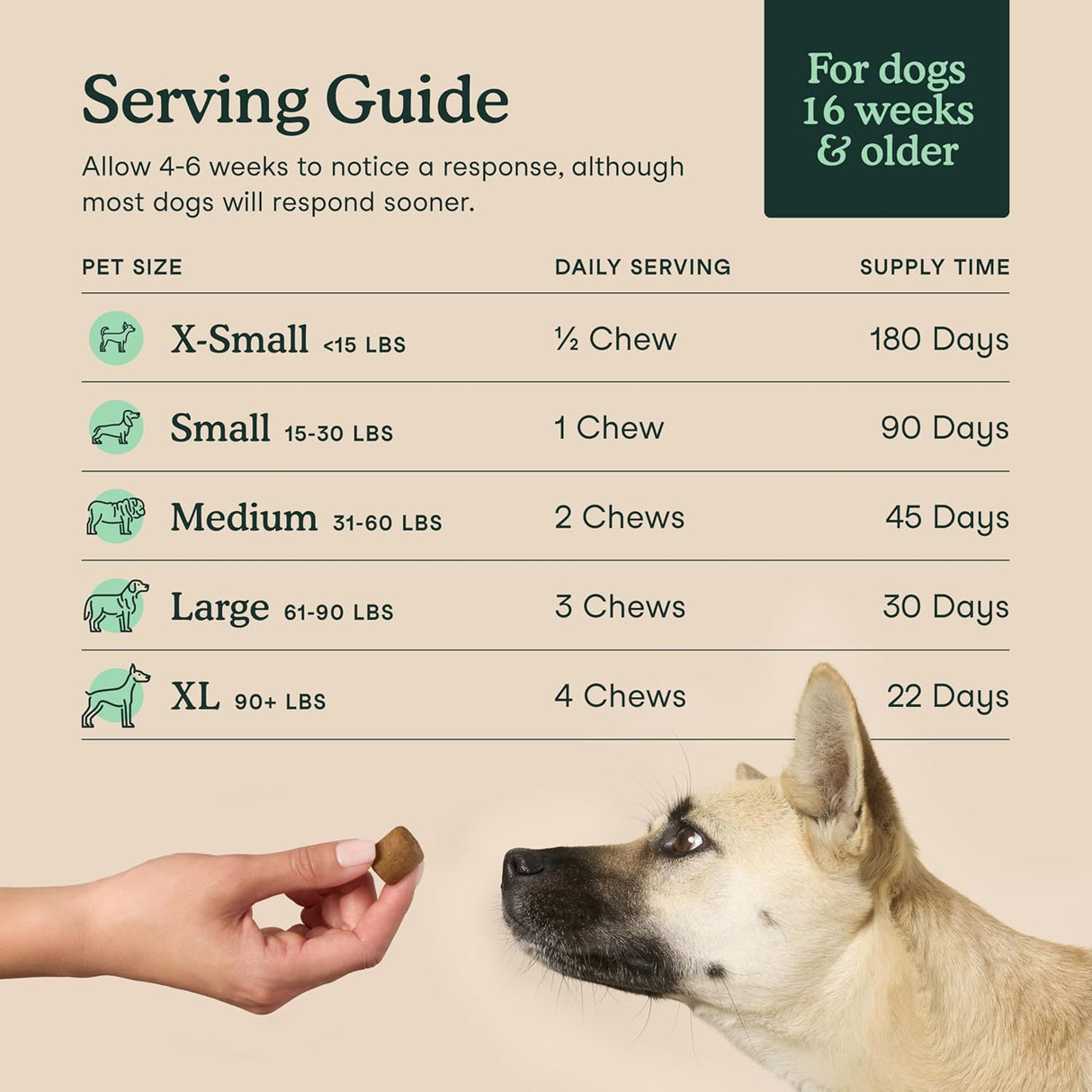 Fera Pet Organics Hip and Joint Supplement for Dogs 90 Masticables