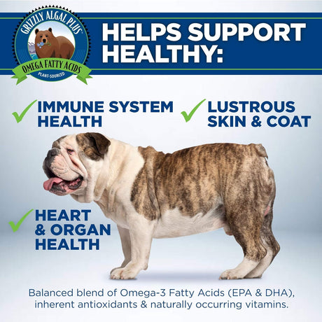 GRIZZLY PET - Grizzly Pet Products Algal Plus Omega 3-6-9 for Dogs and Cats 16 Fl.Oz. - The Red Vitamin MX - Aceite De Pescado Para Perros - {{ shop.shopifyCountryName }}